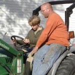 Lucas's tractor lesson