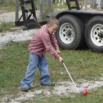 Cousin Joshua gets in some golf.